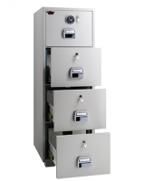 4 Drawer Fire Resistant Filing Cabinet with Combination Keylock